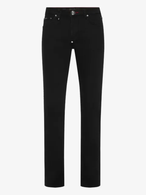 Philipp Plein denim trousers super straight cut skulls