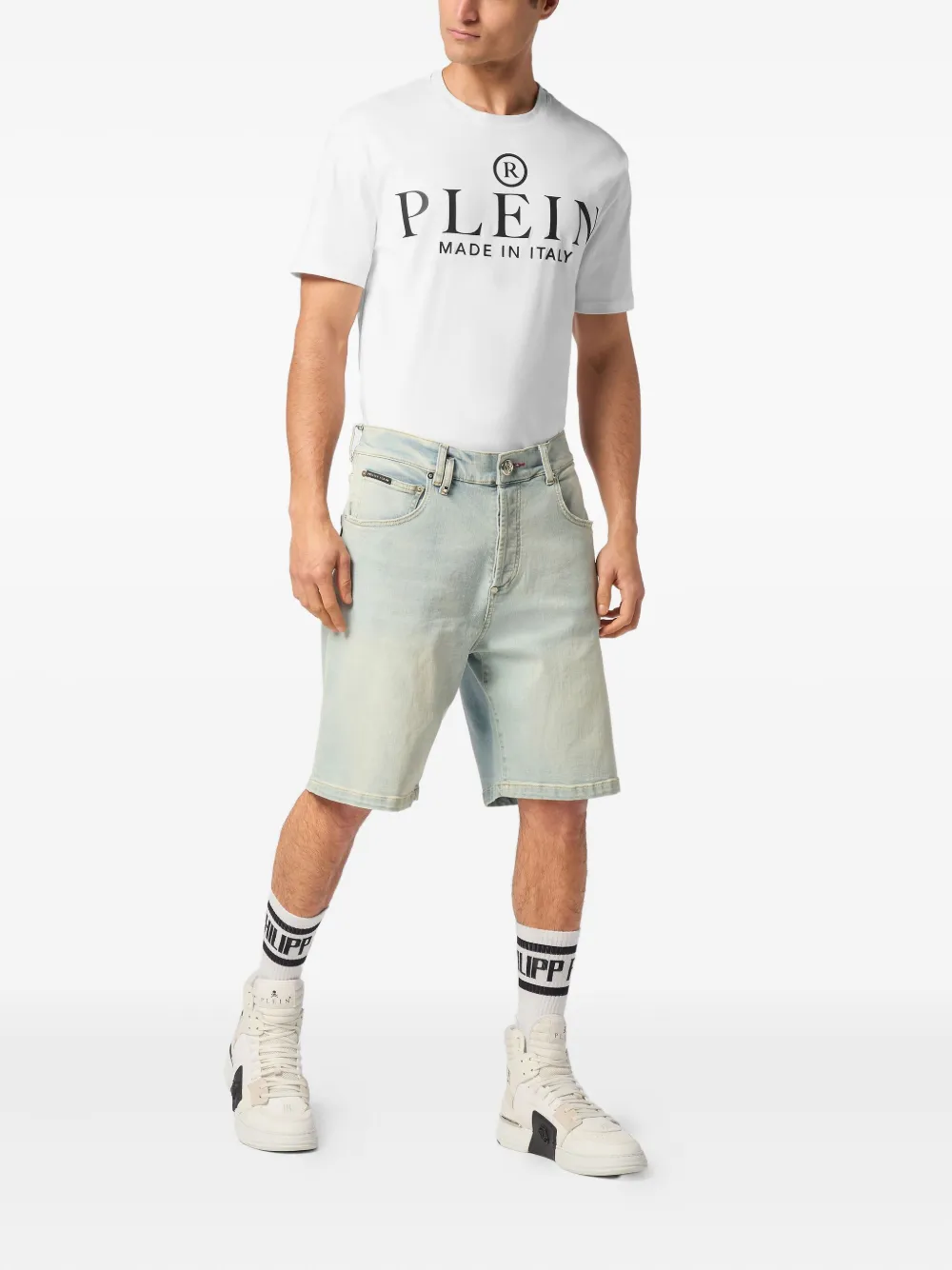 Philipp Plein Formentera Skulls shorts - Blauw