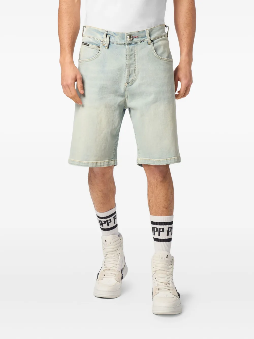 Philipp Plein Formentera Skulls shorts Blauw