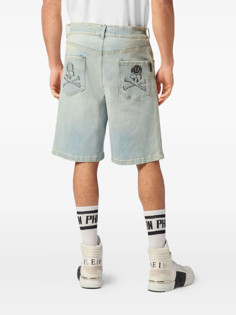 Philipp Plein Formentera Skulls shorts Blauw