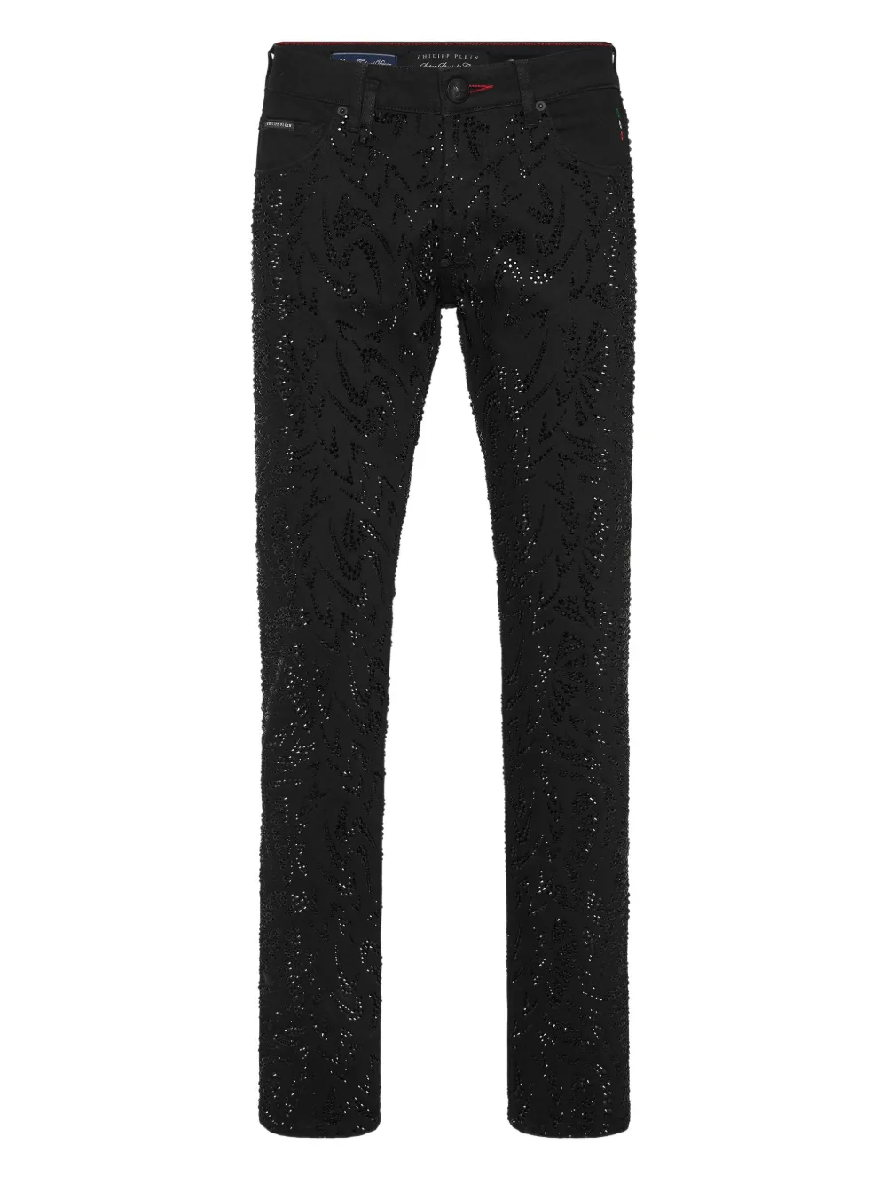 Philipp Plein Super Straight Cut Sprint Spirits jeans Zwart