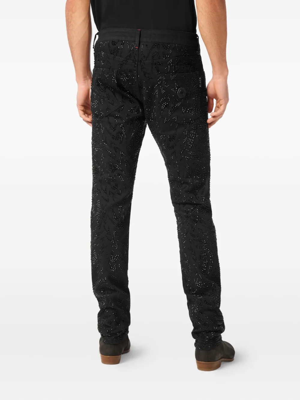 Philipp Plein Super Straight Cut Sprint Spirits jeans Zwart