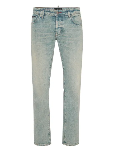 Philipp Plein logo-patch jeans