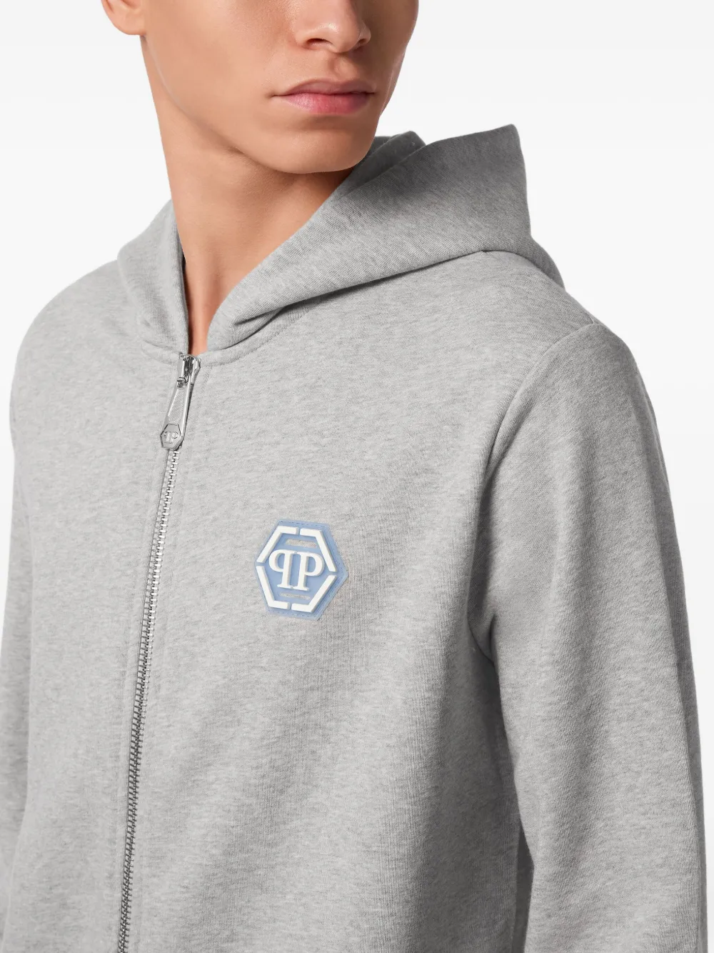 Philipp Plein Hoodie met rits Grijs