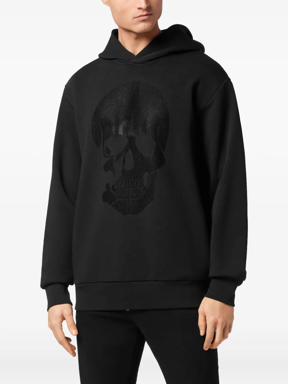 Philipp Plein Hoodie met doodskoppatroon Zwart