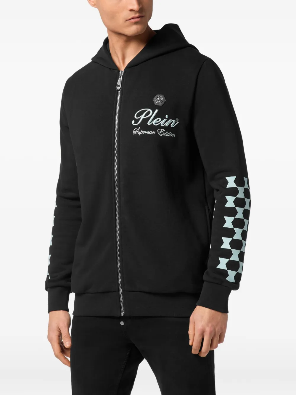 Philipp Plein Hoodie van katoenblend Zwart