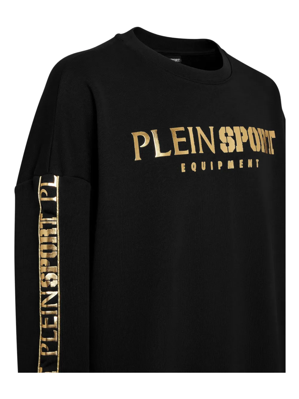 Plein Sport Long-sleeved Sweatshirt In Black
