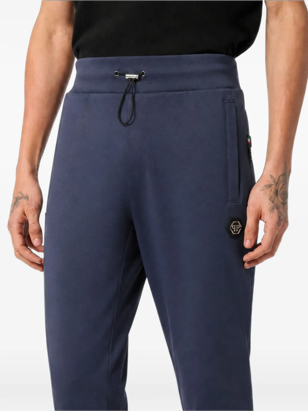 Philipp Plein Racing Club trainingsbroek met logo-plakkaat Blauw