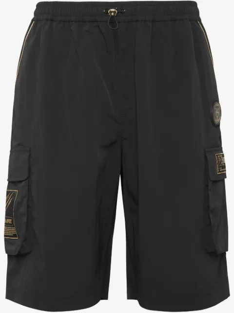 Plein Sport Laminated cargo shorts