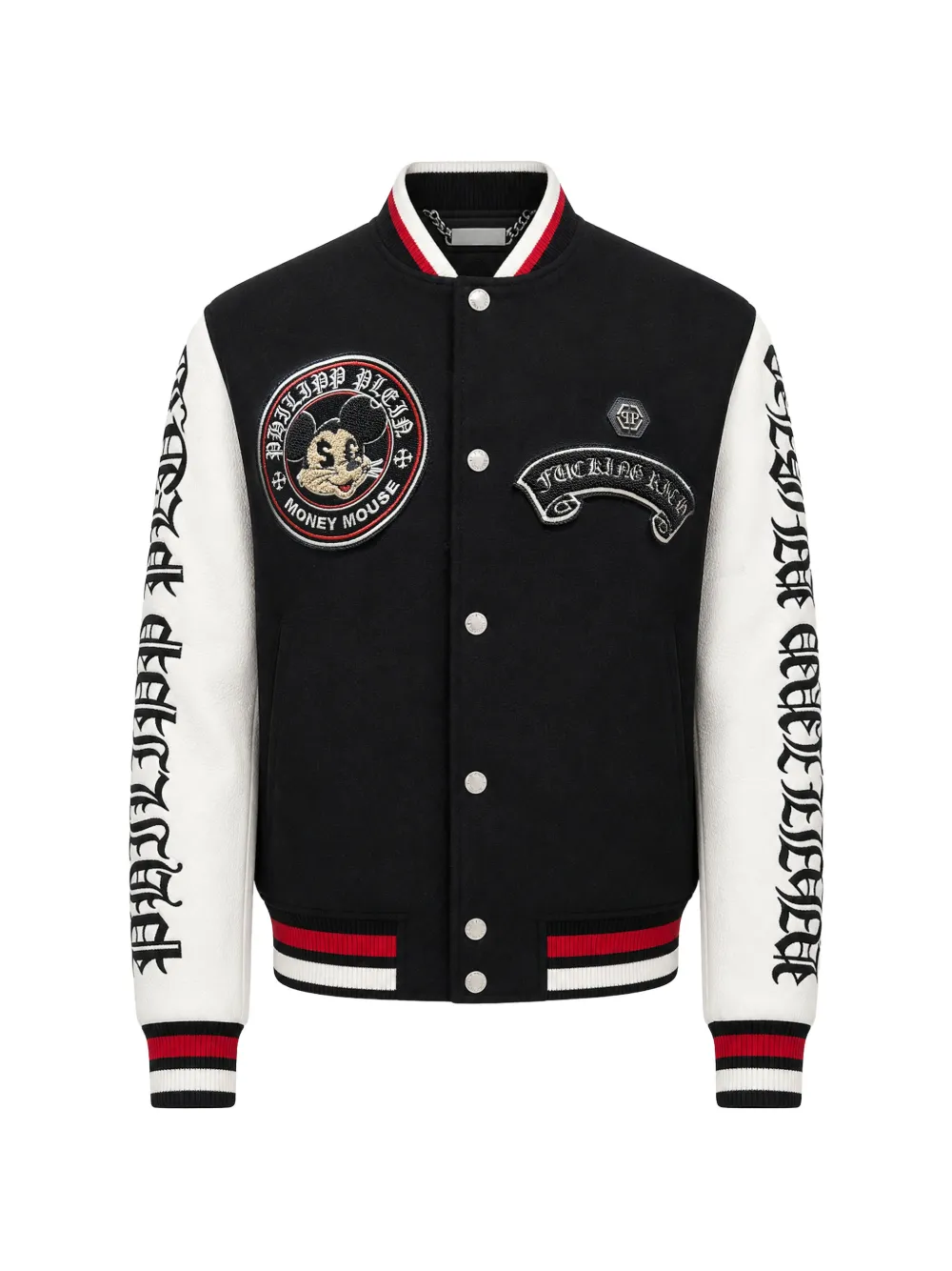 Philipp Plein Money Mouse College bomber jacket - Nero