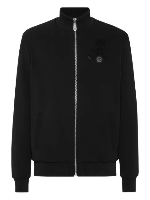 Philipp Plein skull-embellished bomber jacket