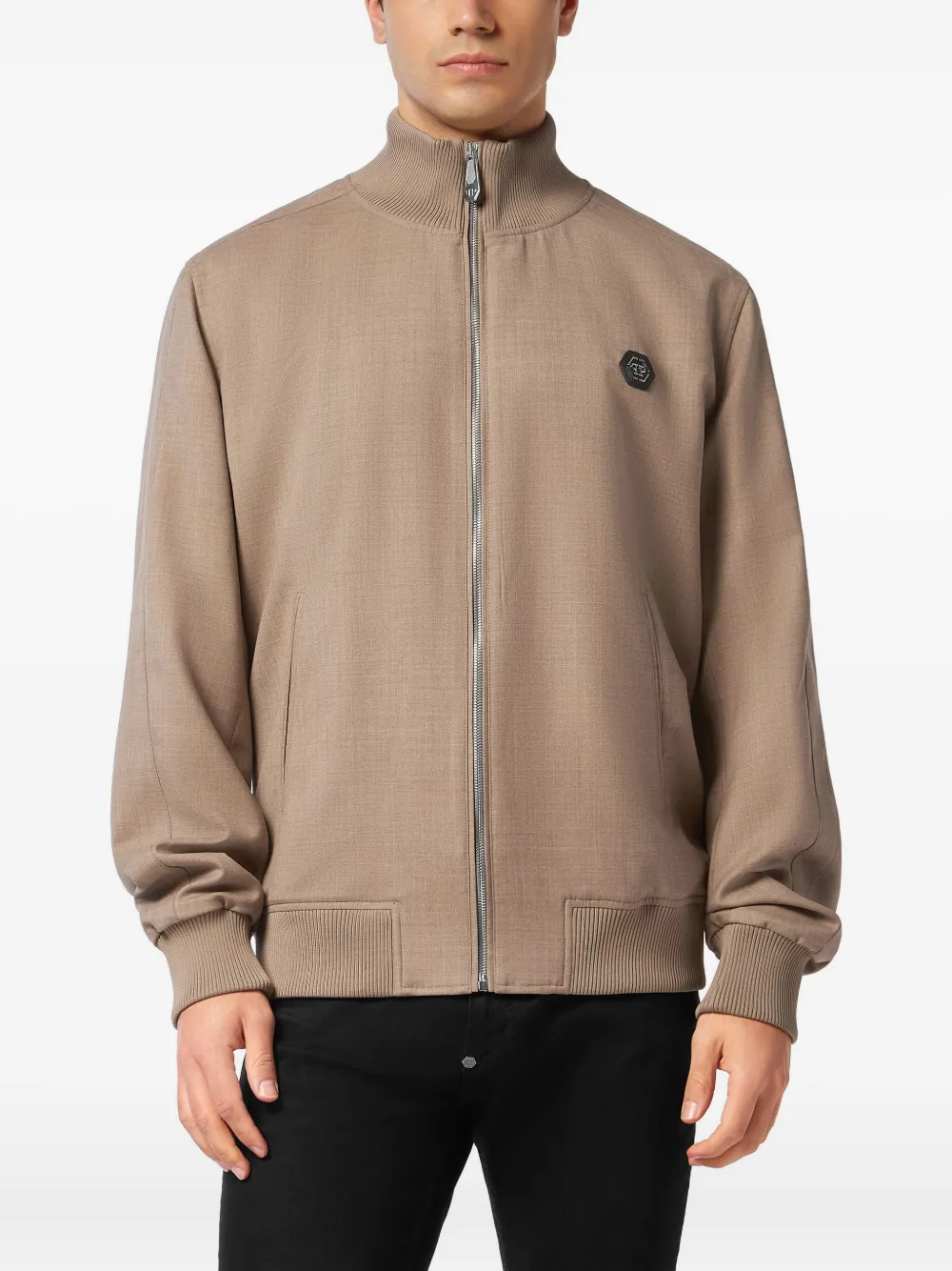 Philipp Plein Jack met logopatch Bruin