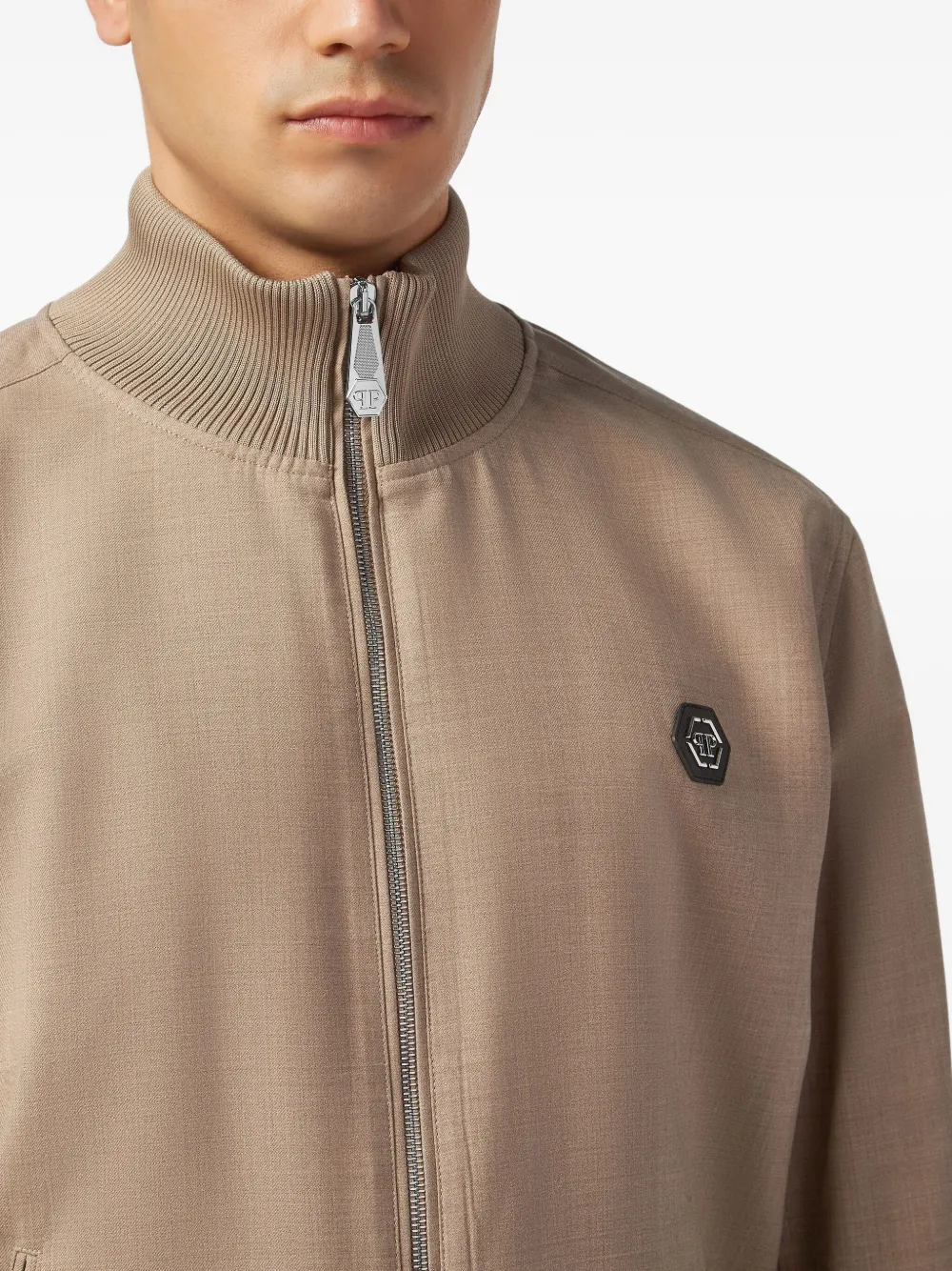 Philipp Plein Jack met logopatch Bruin