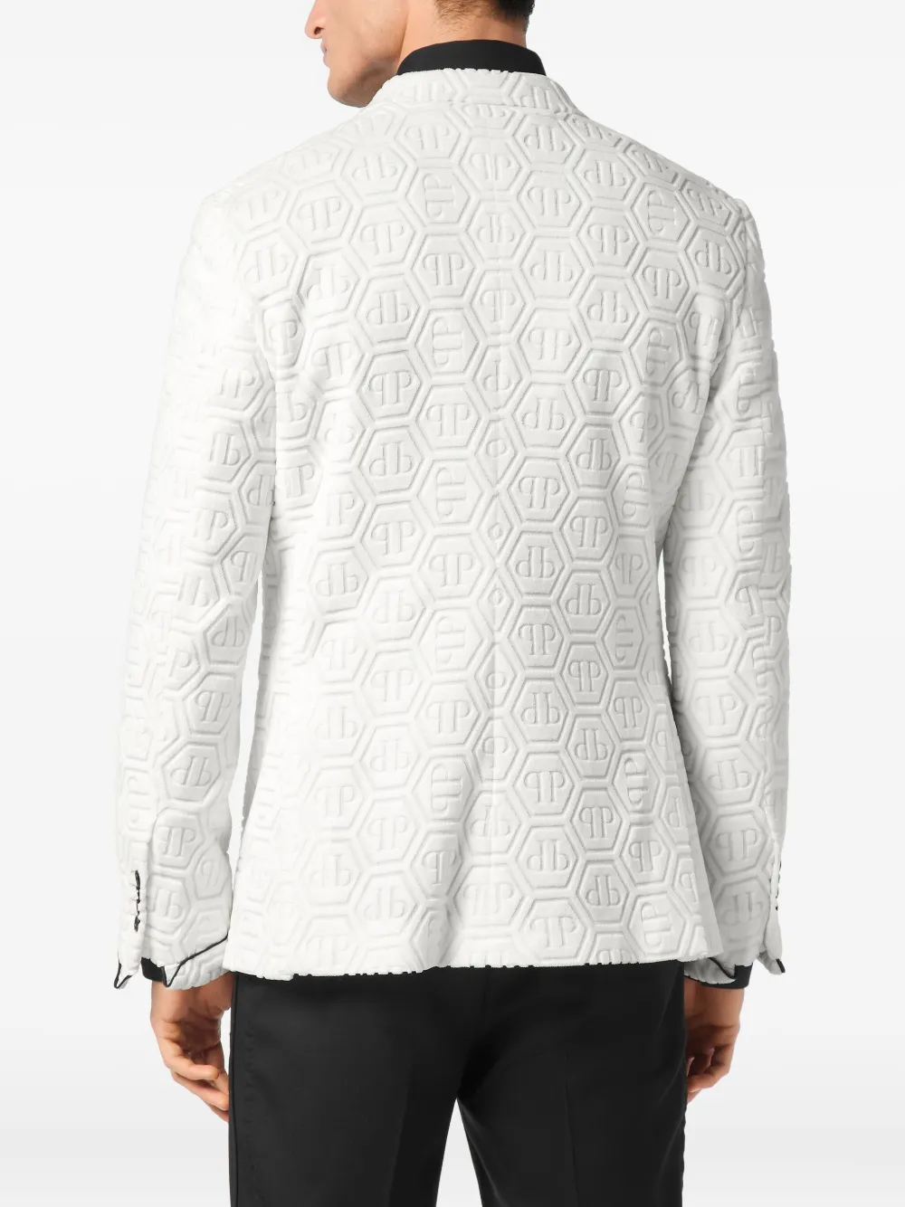 Philipp Plein Blazer met monogram Wit