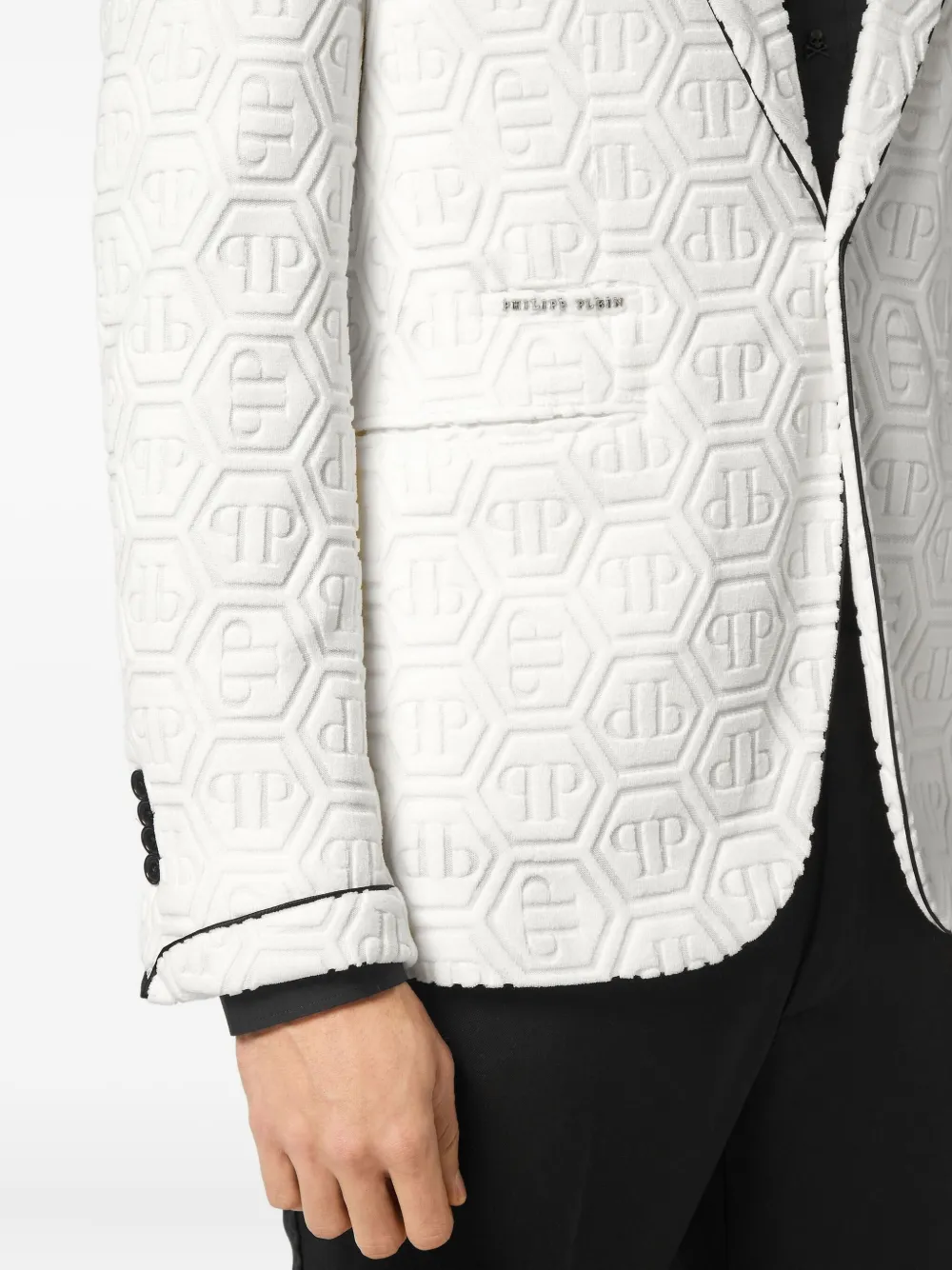 Philipp Plein Blazer met monogram Wit