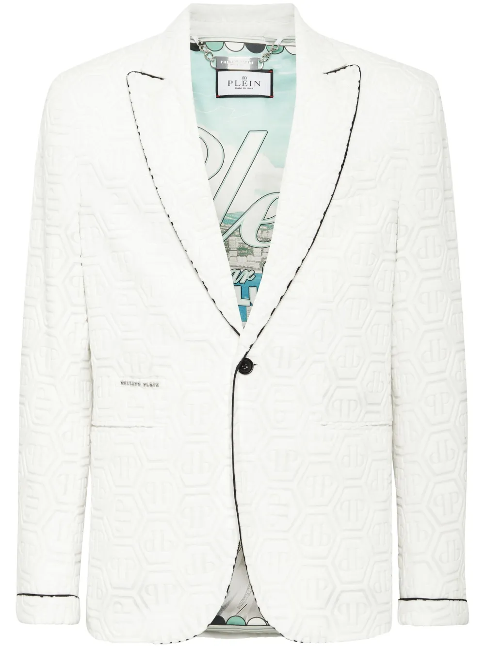 Philipp Plein Blazer met monogram Wit