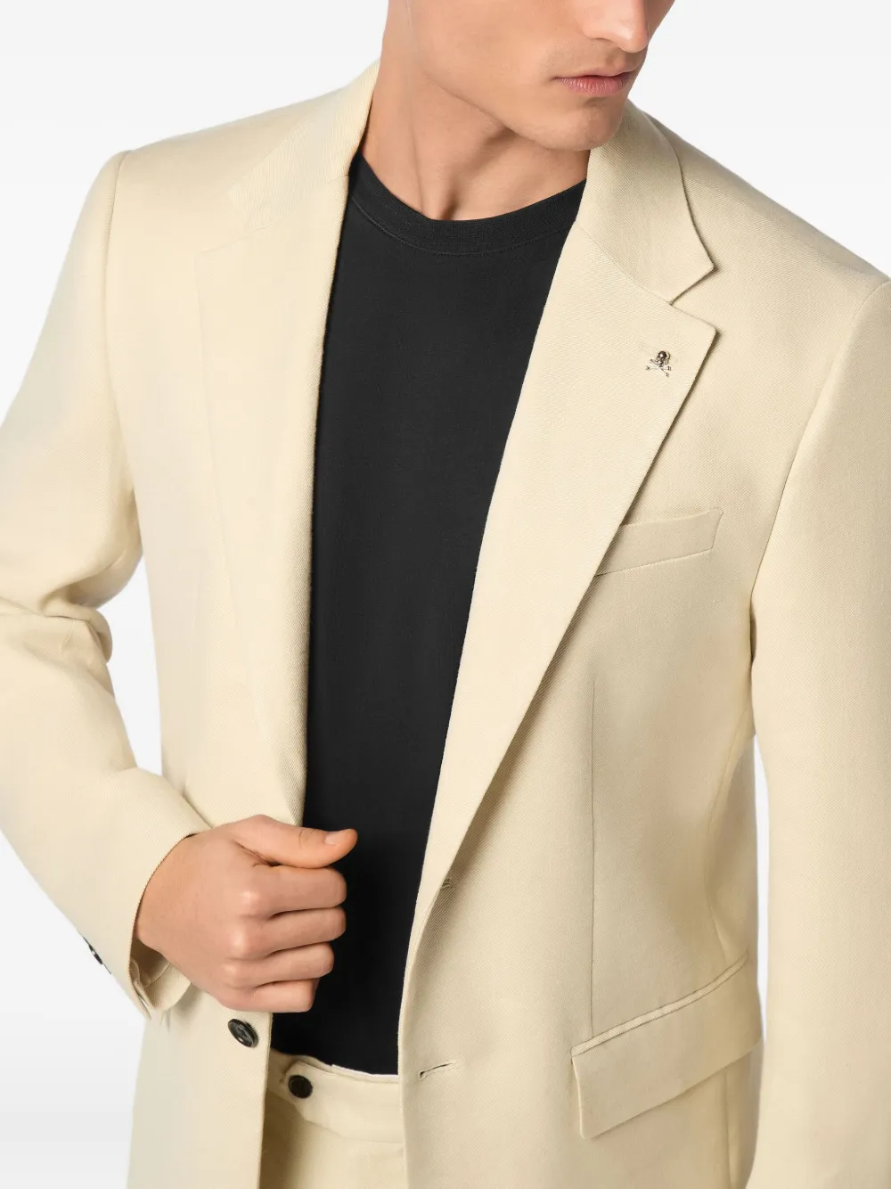 Philipp Plein Blazer met enkele rij knopen Wit