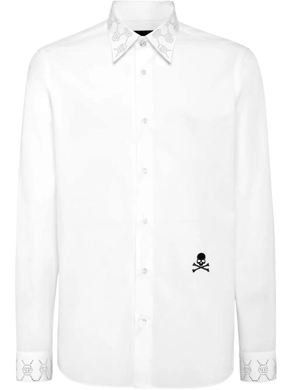 Philipp Plein Camisa com aplicação monogramada | Branco | Image 1