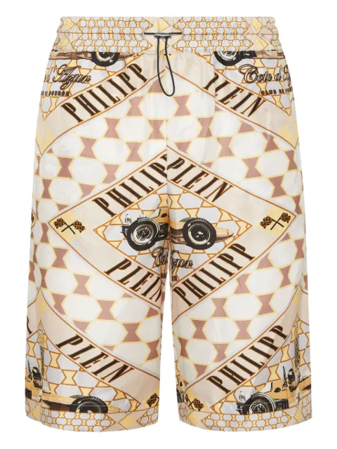 Philipp Plein Cool Kid Cut printed silk shorts