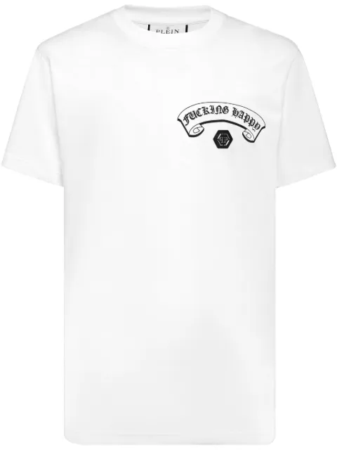 Philipp Plein playera con texto estampado