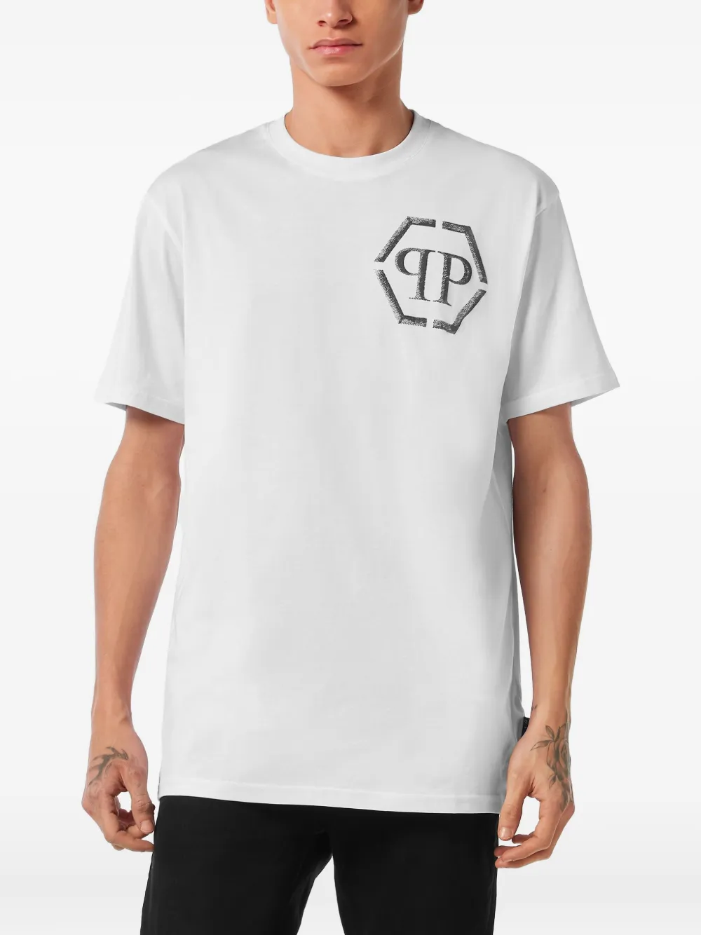 Philipp Plein Hexagon T-shirt Wit
