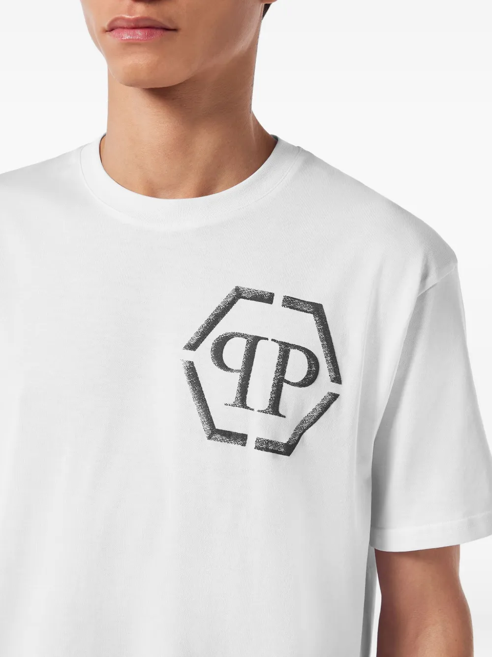 Philipp Plein Hexagon T-shirt Wit