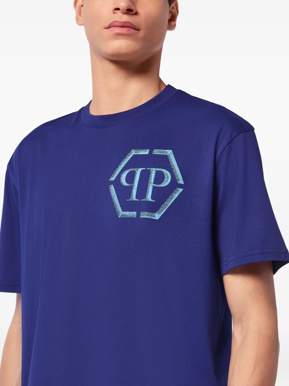 Philipp Plein Hexagon T-shirt Blauw