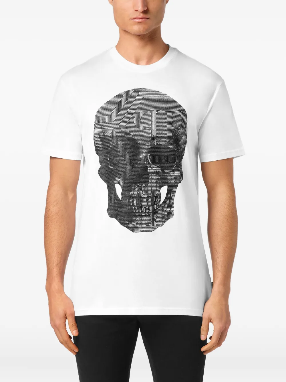 Philipp Plein T-shirt met doodskop Wit