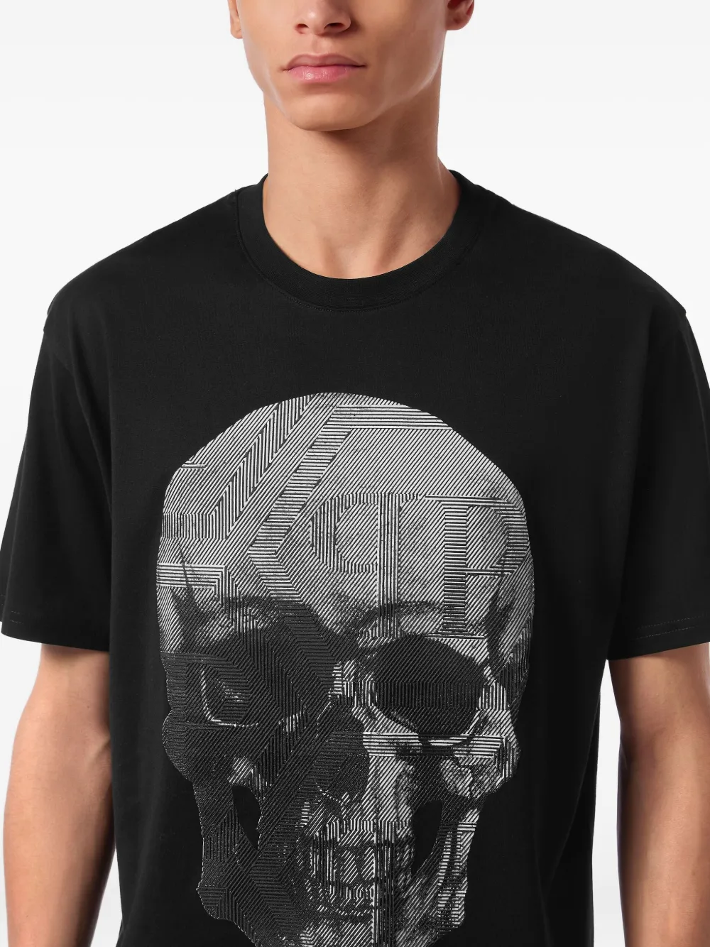 Philipp Plein T-shirt met doodskop Zwart