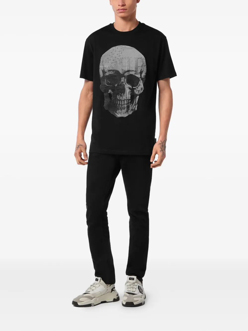 Philipp Plein T-shirt met doodskop Zwart