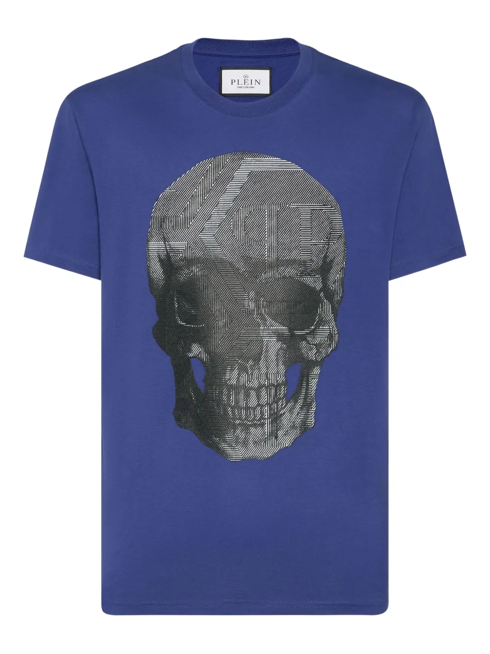 Philipp Plein T-shirt met doodskop Blauw