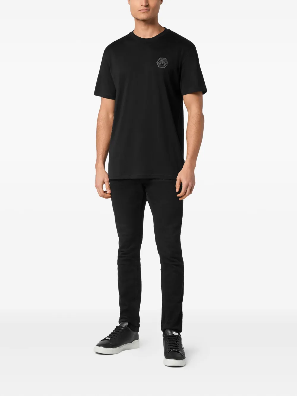 Philipp Plein T-shirt met logo - Zwart