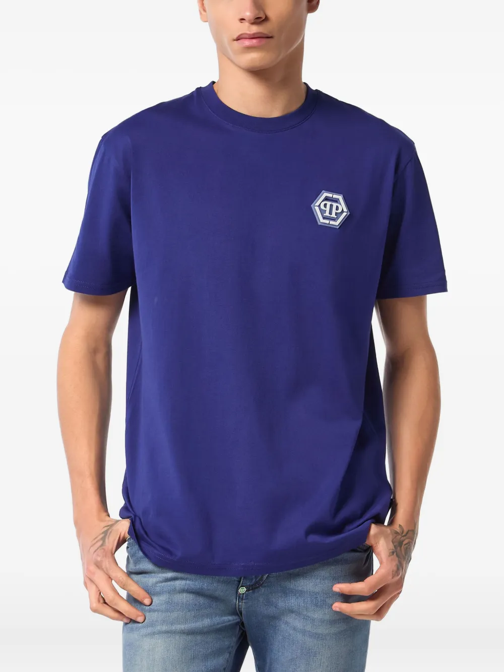 Philipp Plein Katoenen T-shirt Blauw
