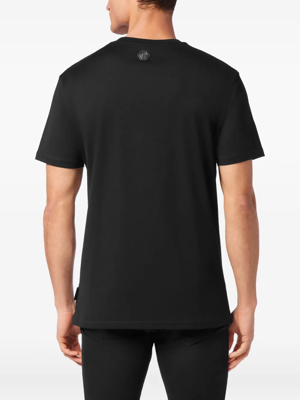 Philipp Plein T-shirt met doodskop van kralen Zwart