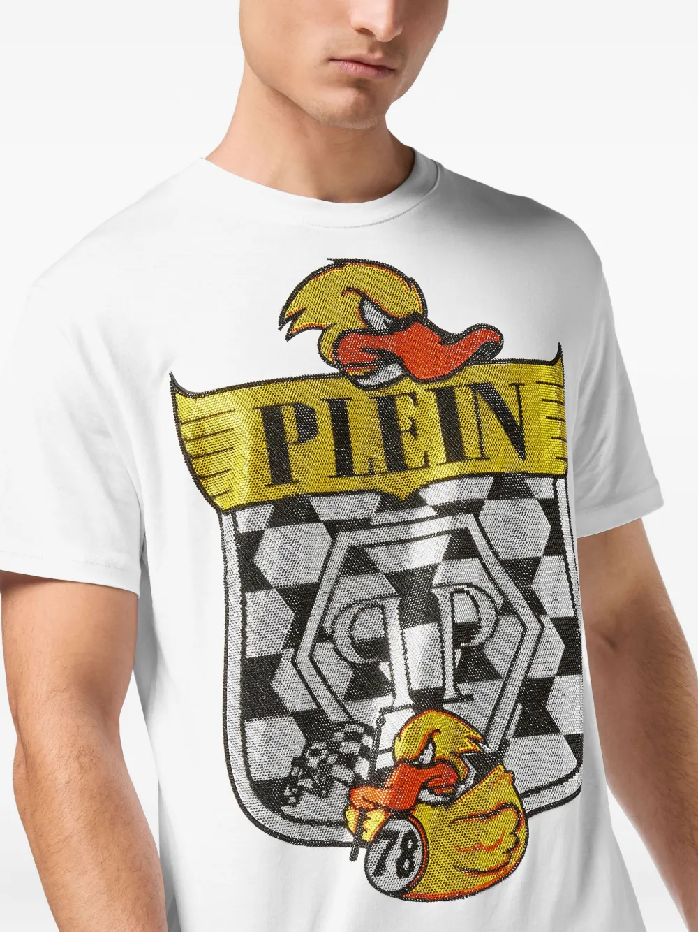 Philipp Plein Duck 1978 T-shirt Wit