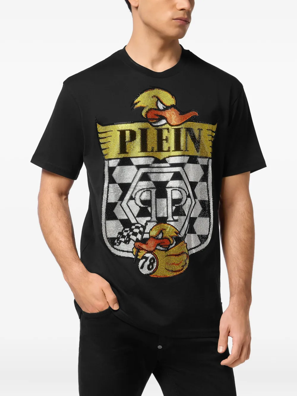 Philipp Plein Duck 1978 T-shirt Zwart