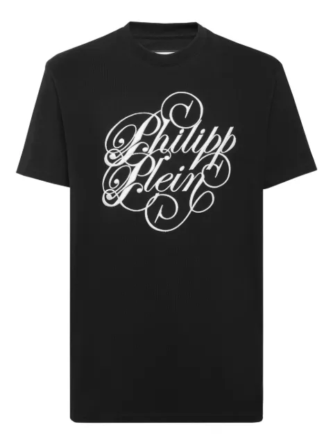 Philipp Plein Plein Coursive-embroidered T-shirt