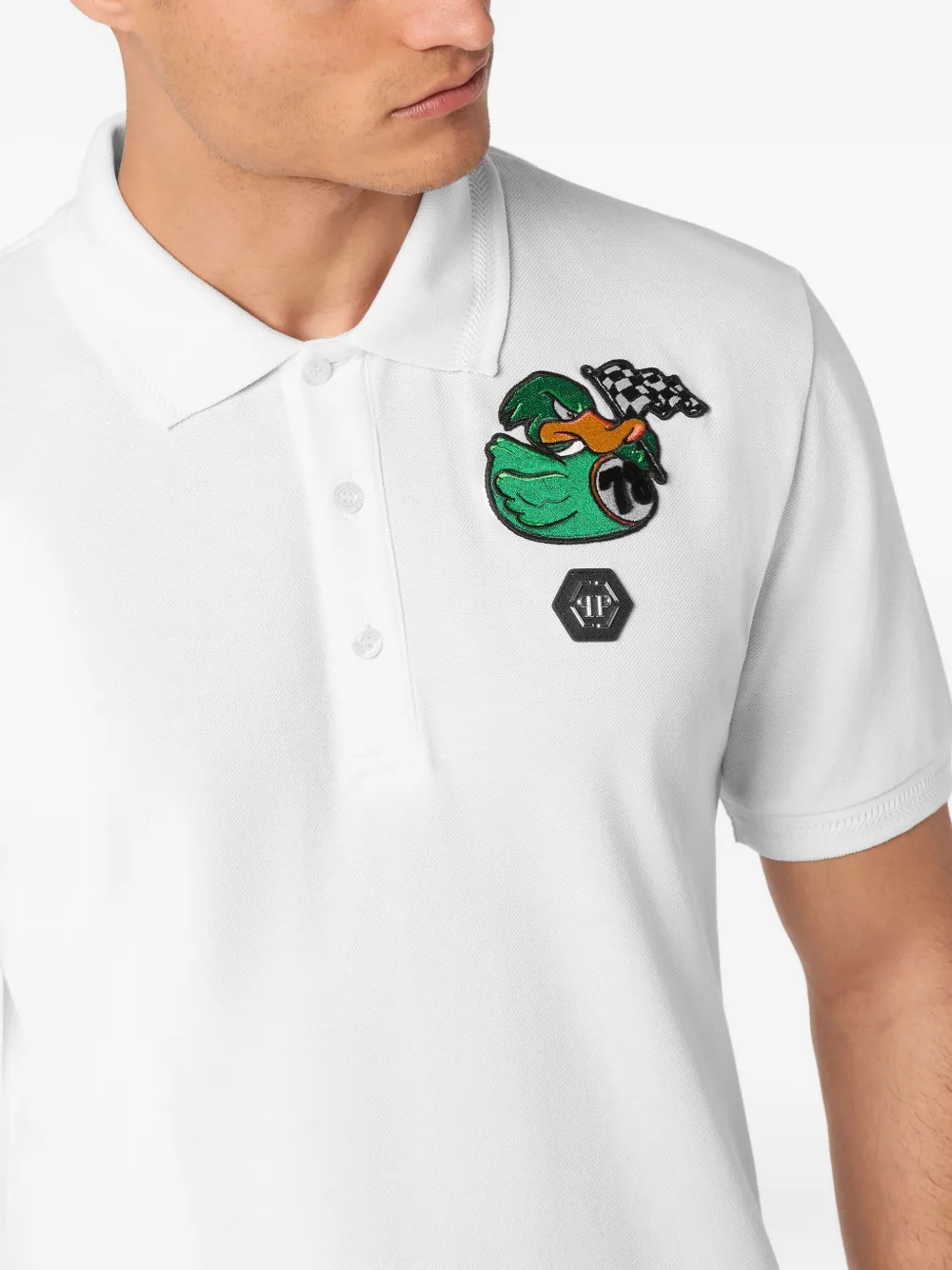 Philipp Plein Duck poloshirt Wit