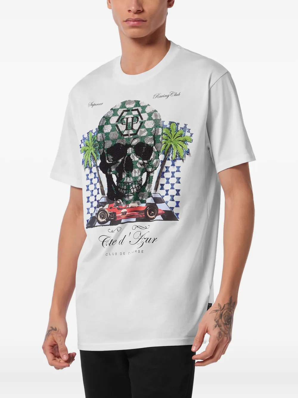 Philipp Plein Cote D'Azur Stones T-shirt Wit