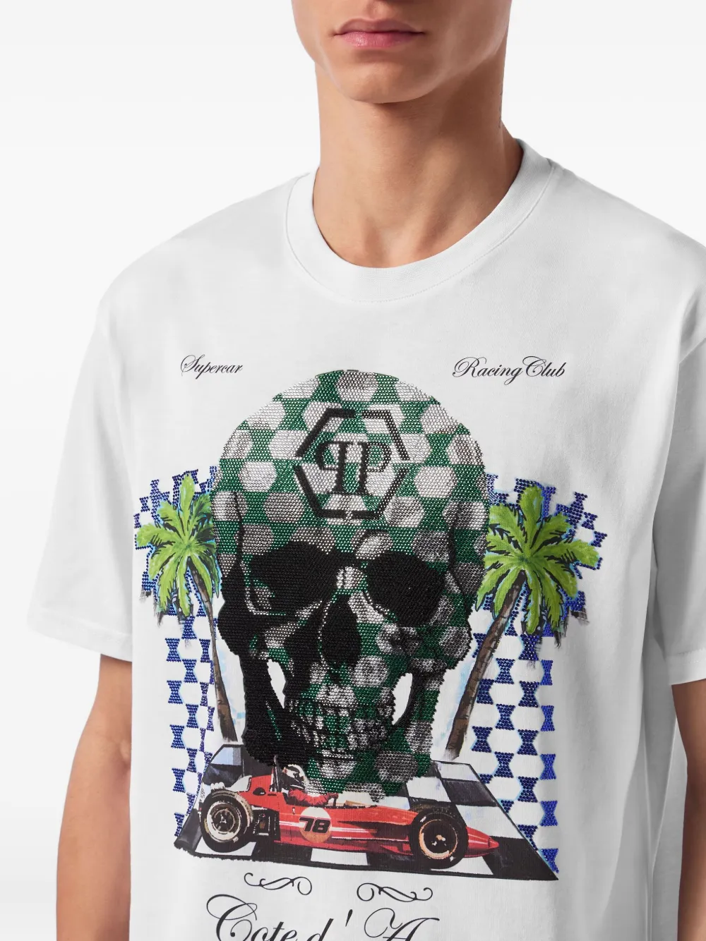 Philipp Plein Cote D'Azur Stones T-shirt Wit