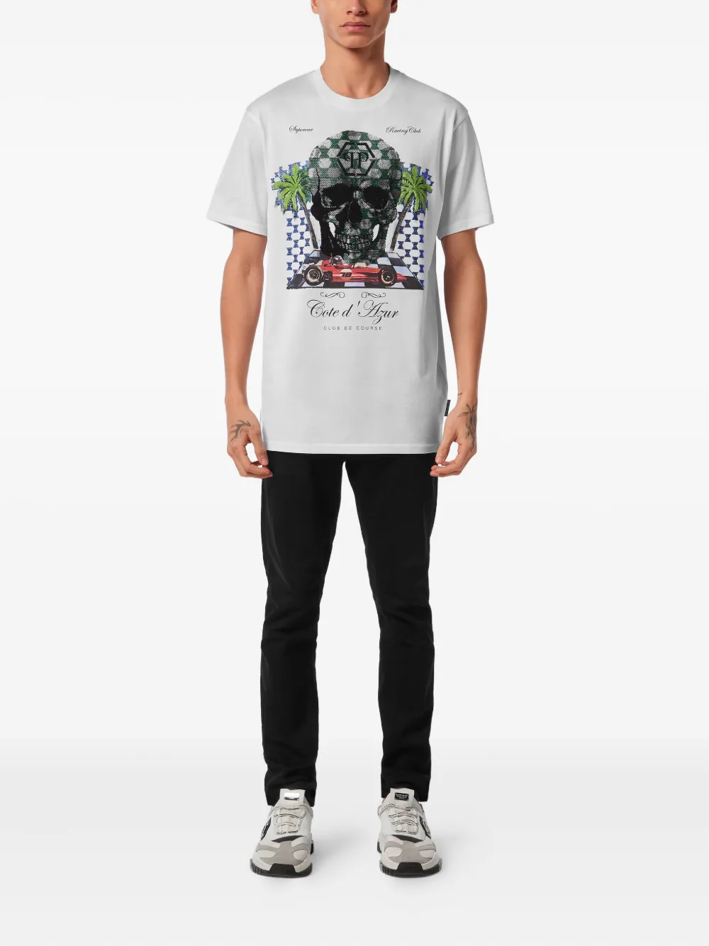 Philipp Plein Cote D'Azur Stones T-shirt Wit