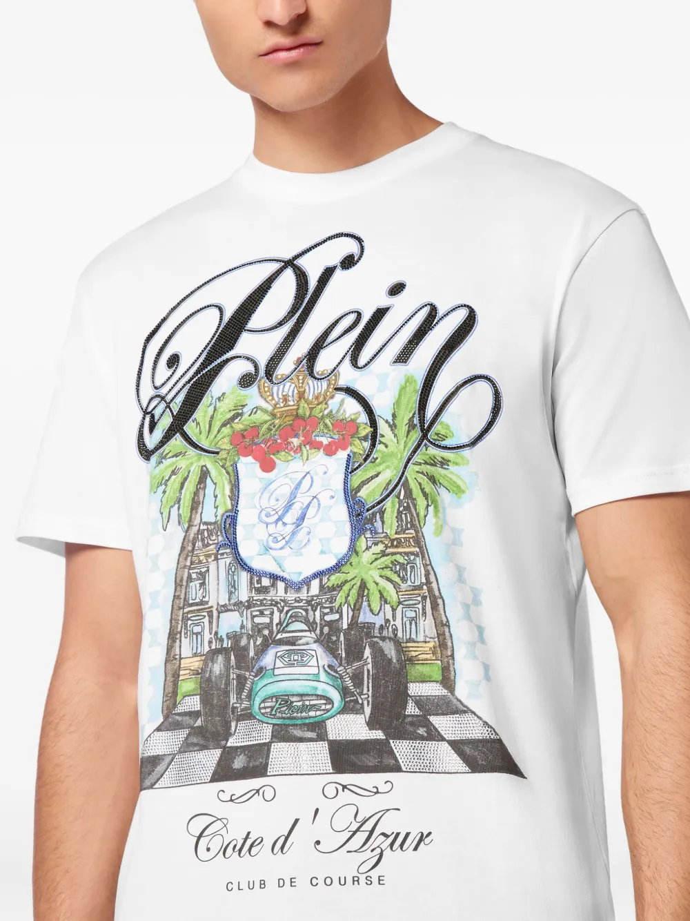 Philipp Plein Cote D Azur Stones T-shirt Wit