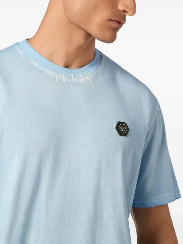 Philipp Plein Basic Old Dye T-shirt | Blue | FARFETCH TW