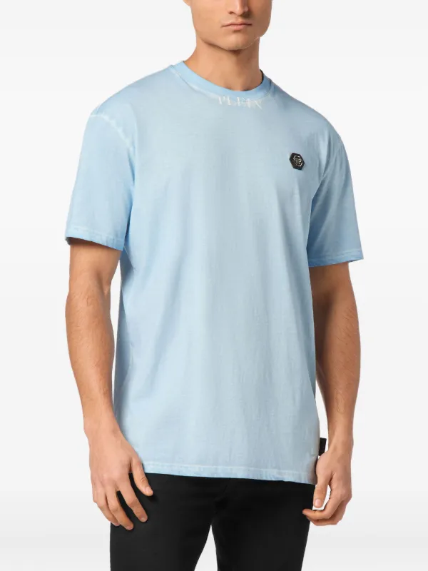 Philipp Plein Basic Old Dye T-shirt | Blue | FARFETCH TW