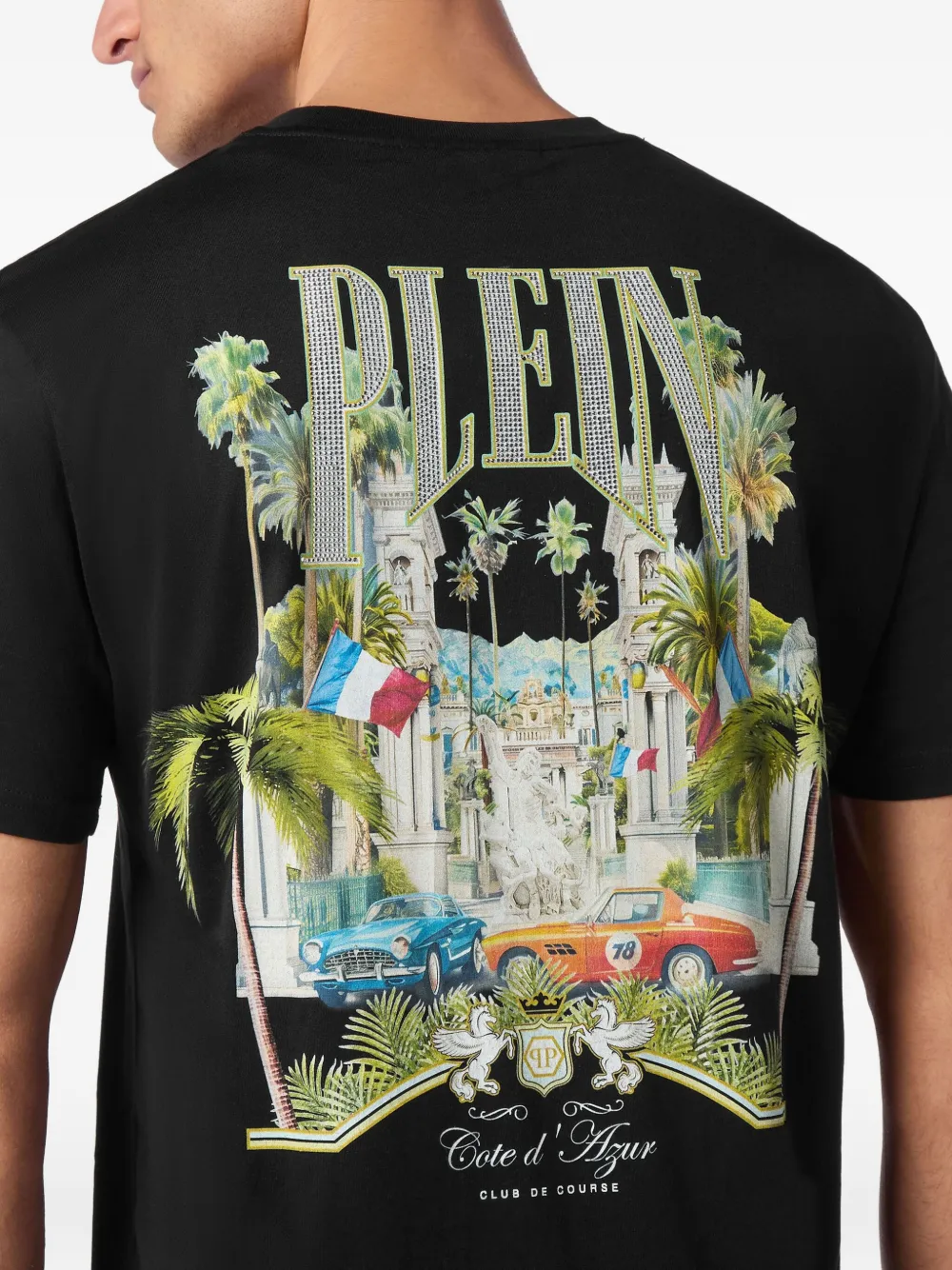 Philipp Plein Supercar Racing T-shirt Zwart