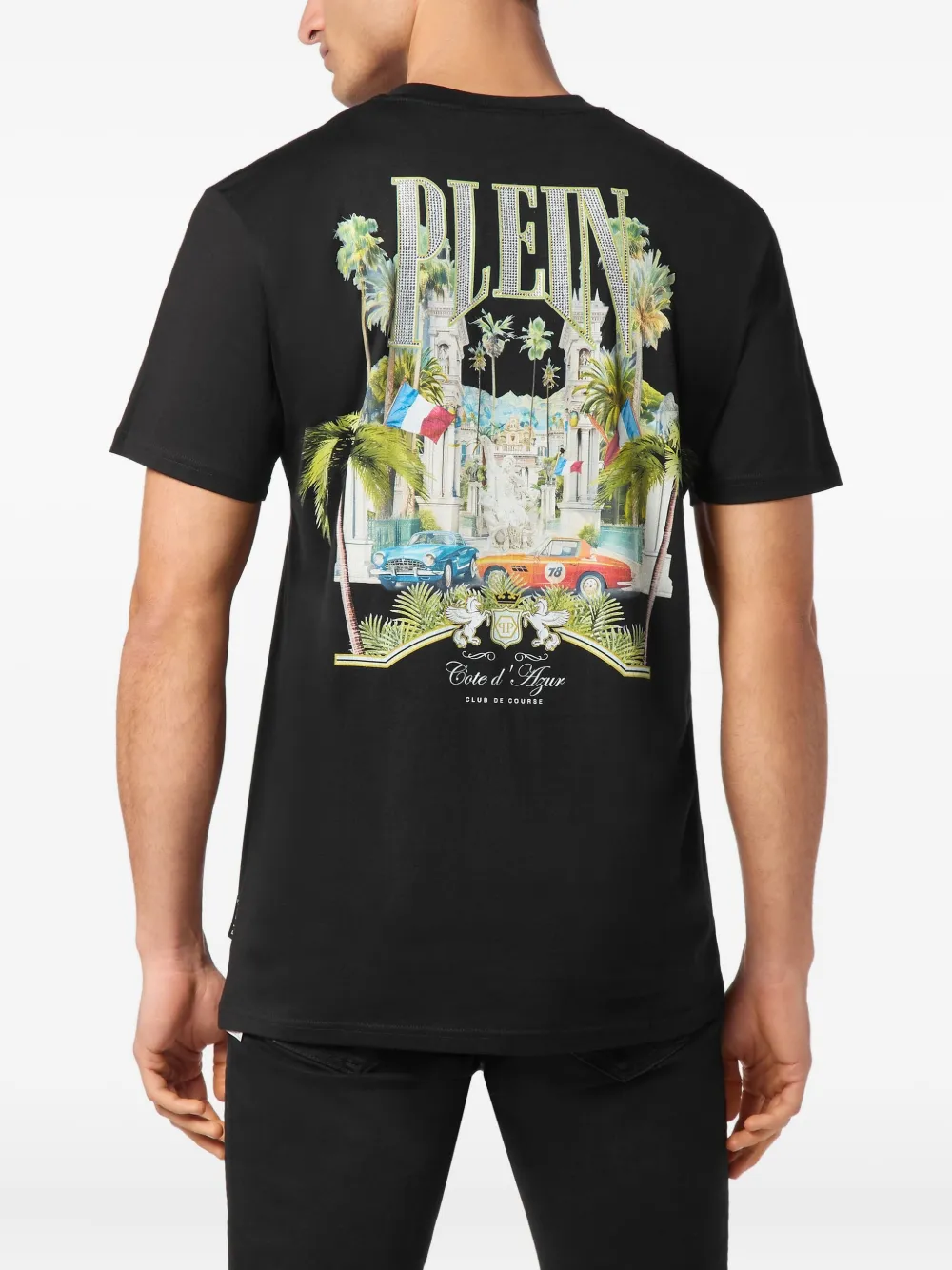 Philipp Plein Supercar Racing T-shirt Zwart