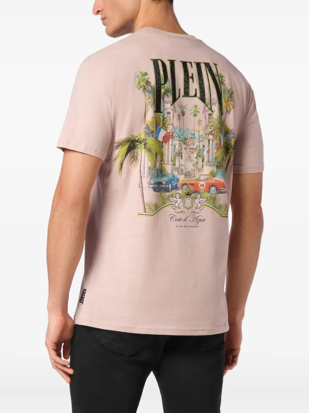 Philipp Plein Supercar Racing T-shirt Roze