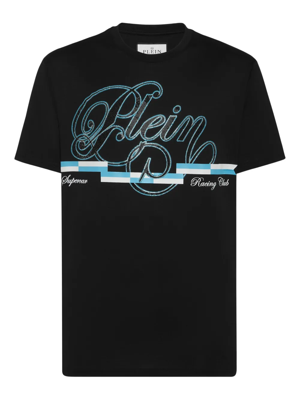 Philipp Plein Coursive Border Tシャツ - ブラック Philipp Plein Coursive Border Tシャツ - ブラック