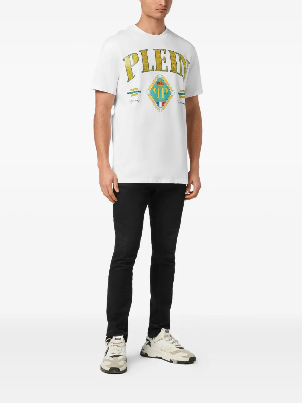 Philipp Plein Supercar Stones T-shirt Wit