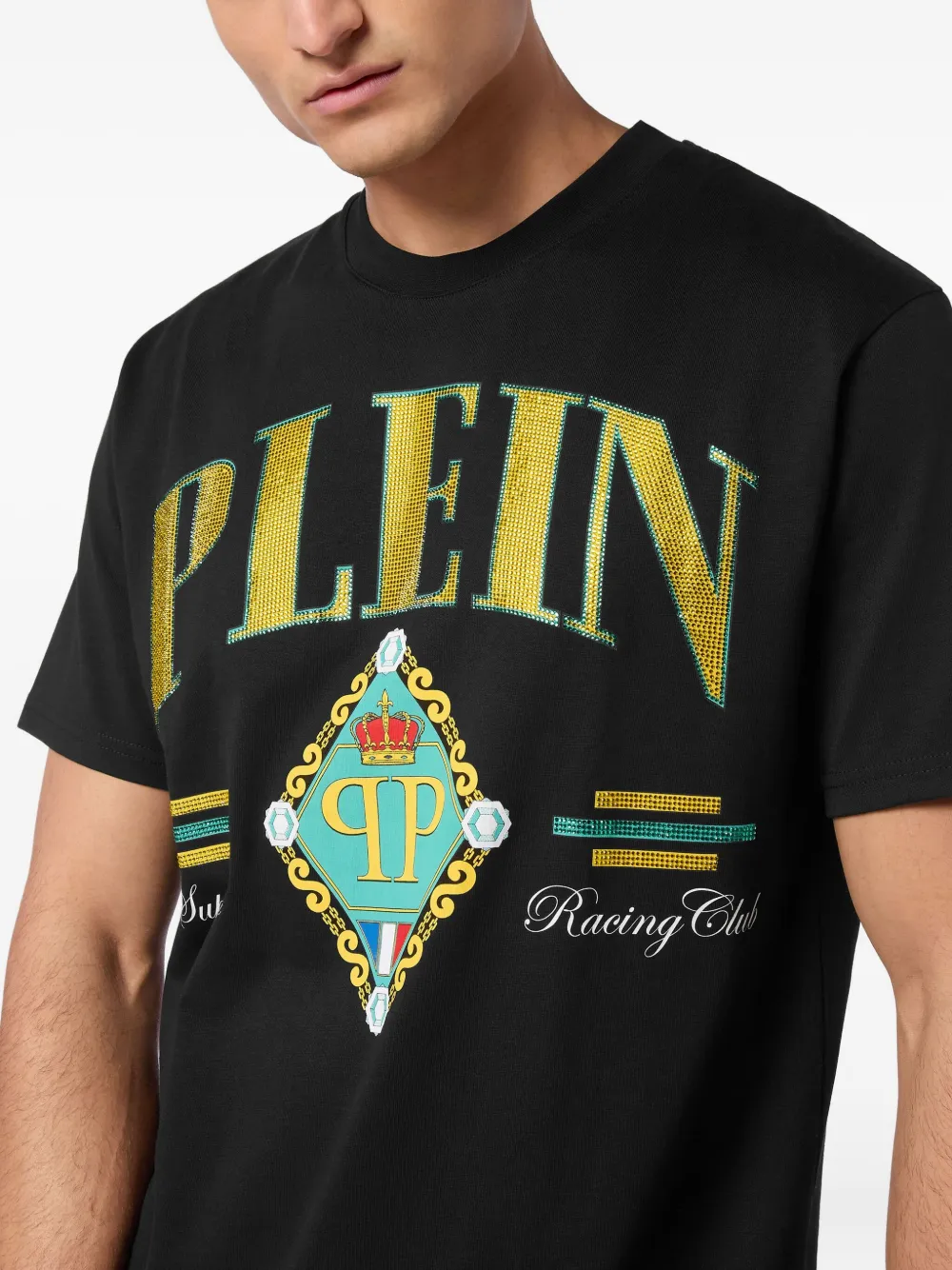 Philipp Plein Supercar Stones T-shirt Zwart